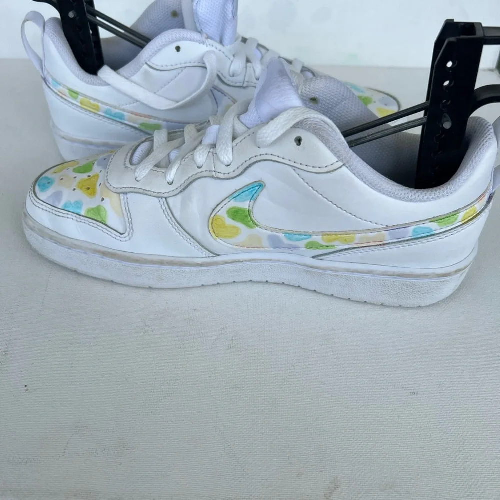 Nike Girls Shoes Size 5Y White Court Borough Low 2 BQ5448-100 Casual Sneakers